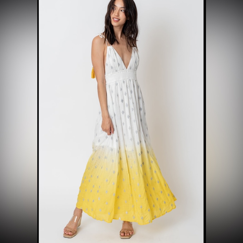 EN CREME DIP DYE LUREX MAXI DRESS ❤️IN STORES❤️